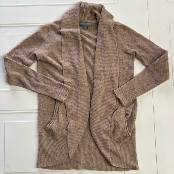 Barefoot Dreams Sweaters - Barefoot Dreams Womens Sz S Bamboo Chic Lite Tan Open Front Soft Cardigan Duster